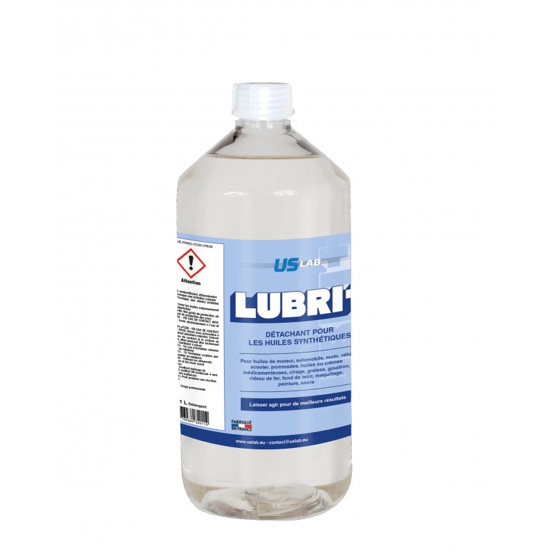 Lubri+ 1L détachant huiles et graisses, cirage, goudron, maquillage