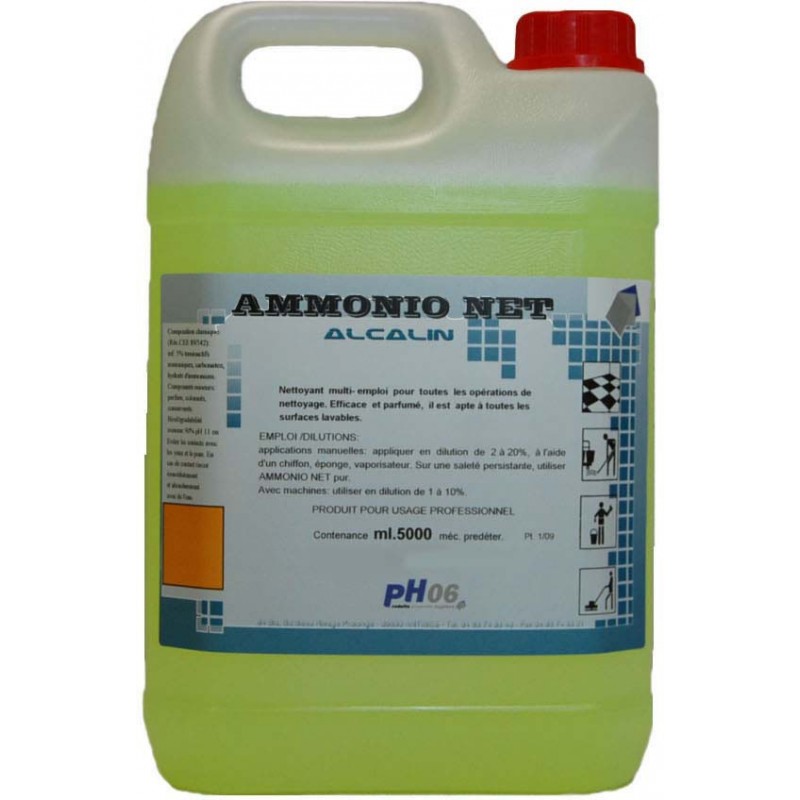 Nettoyant ammoniaqué senteur citron AMMONIO NET 5L